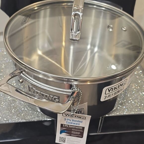 Viking 3-Ply Bonded 4QT Stock Pot w/Lid - Picture 15 of 15